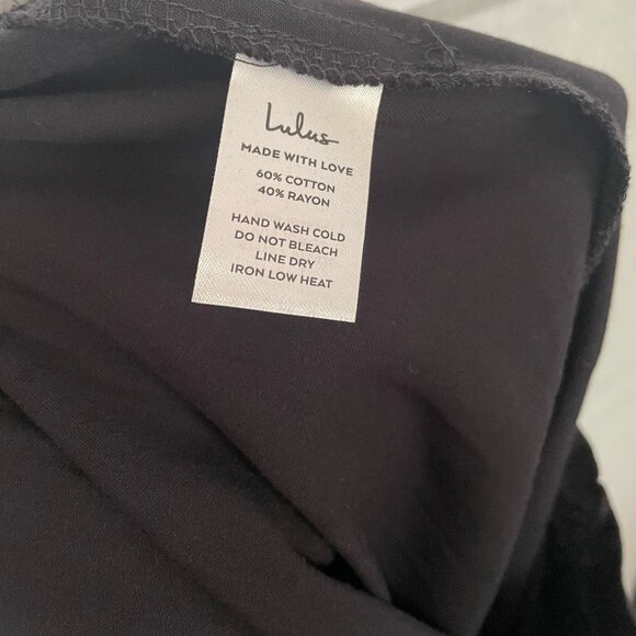 Lulus Draw String Casual Black Pants - Picture 7 of 7